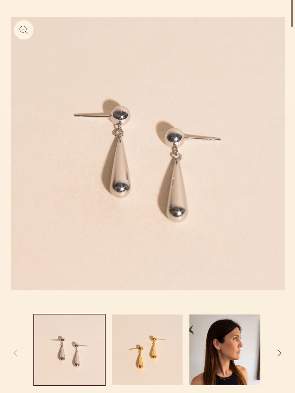 Elegant Silver Teardrop Drop Earrings - Minimal Women’s Jewelry